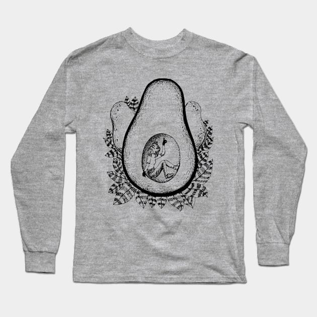 Avocado investigation Long Sleeve T-Shirt by Maria Kimberly 